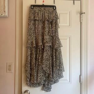 Misa Los Angeles ruffle midi skirt